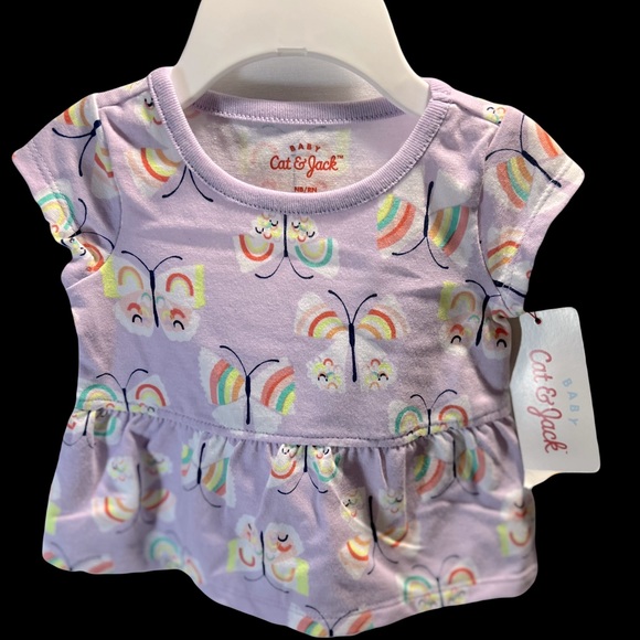 NWT| Cat & Jack matching shirt/short set| Newborn size - Picture 3 of 4